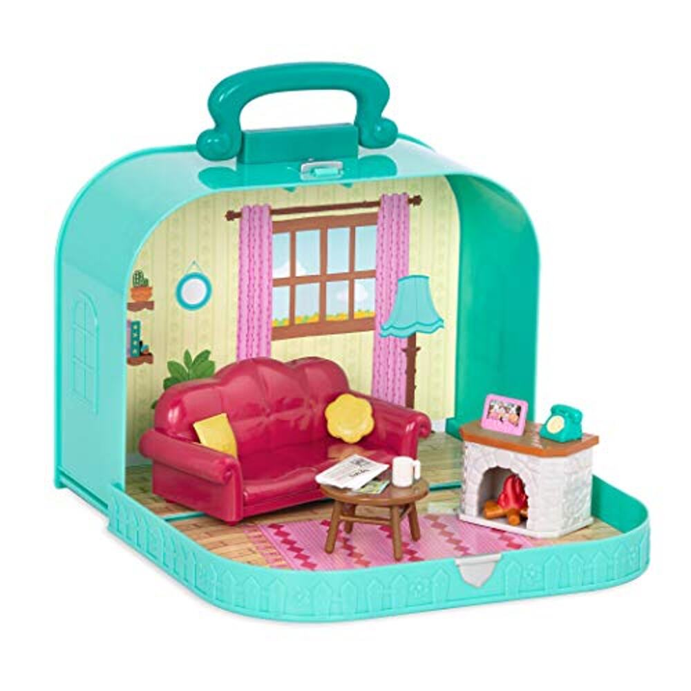 Lil Woodzeez Living Room Playset  Compact Travel Suitcase Furniture NWT